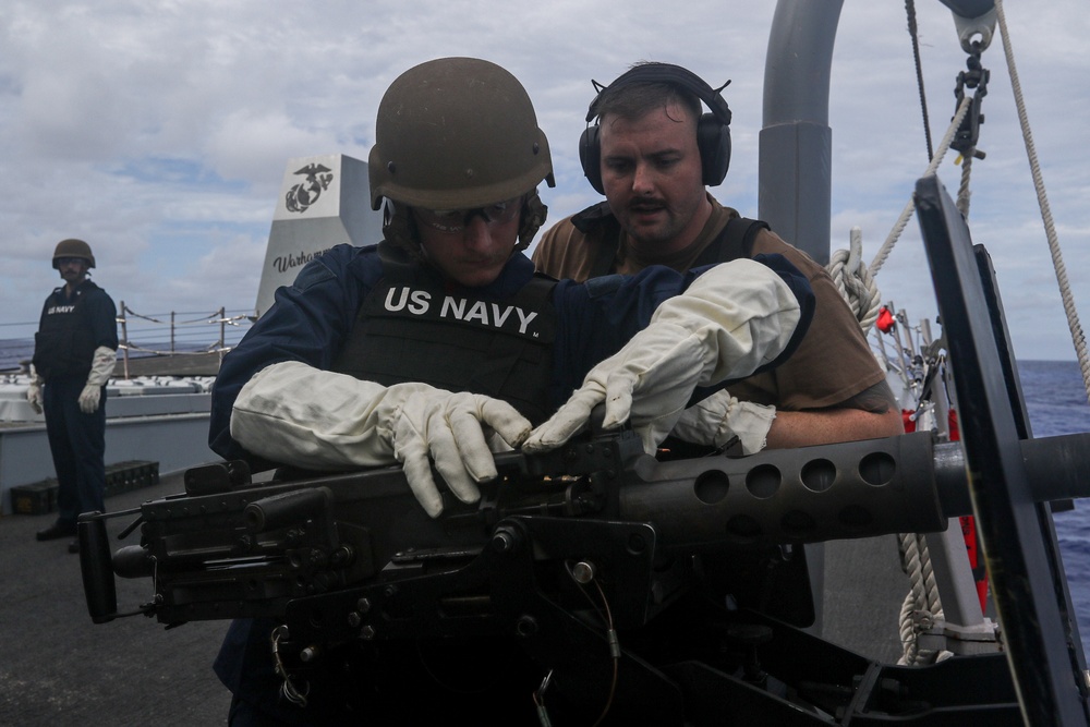 Frank E. Petersen Jr. conducts live fire exercise