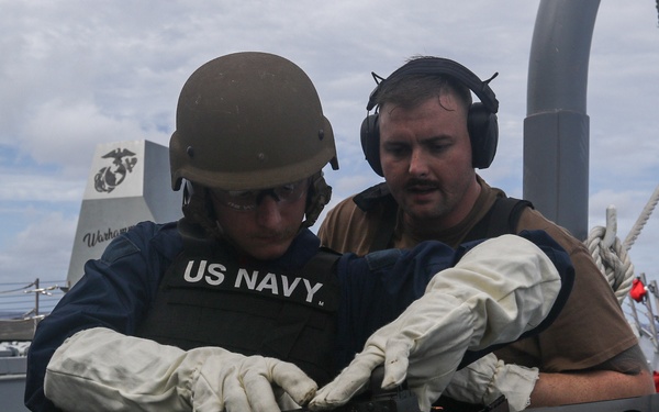 Frank E. Petersen Jr. conducts live fire exercise