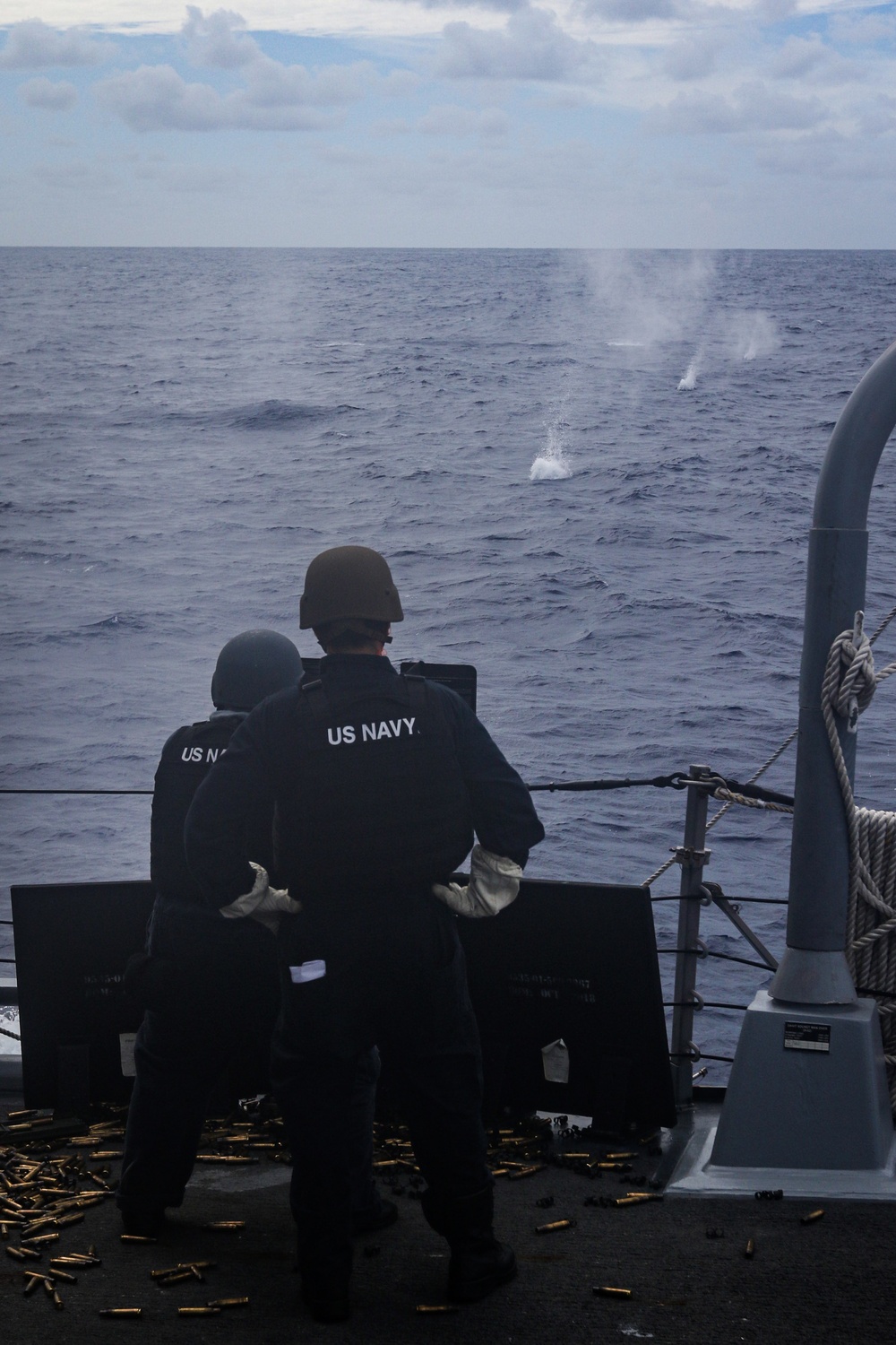 Frank E. Petersen Jr. conducts live fire exercise