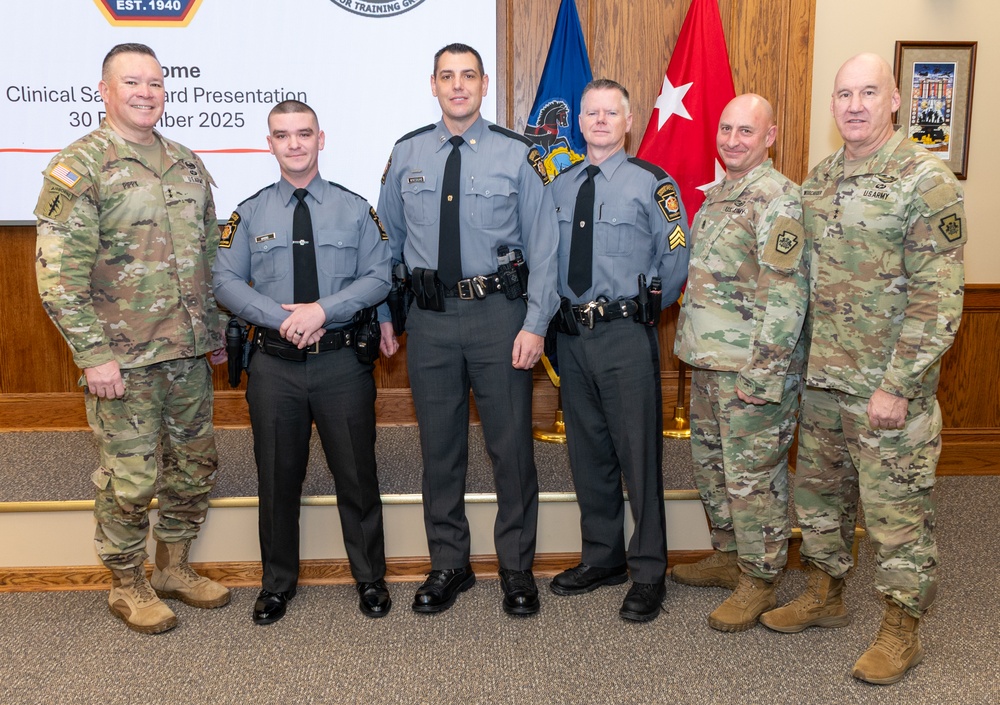 Fort Indiantown Gap firefighters, Pa. State Police trooper honored for life-saving efforts