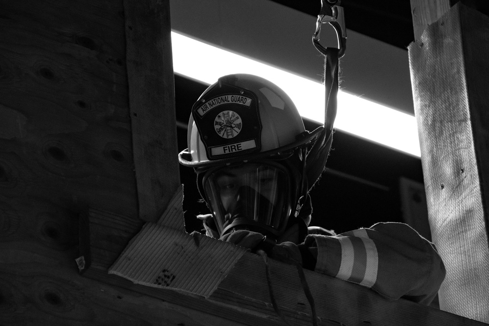 105th Firefighters practice emergency egress