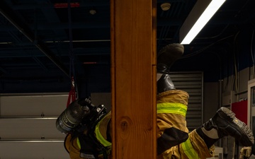 105th Firefighters practice emergency egress