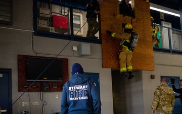 105th Firefighters practice emergency egress