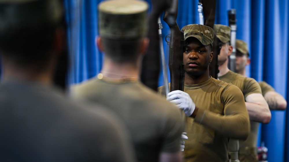 U.S. Air Force Honor Guard Drill Team Practice