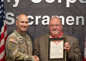 USACE Sacramento Honors Richard Johnson with Bronze de Fleury Medal for Outstanding Service to Flood Risk Management in Sacramento