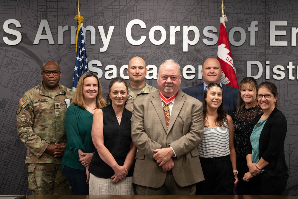 USACE Sacramento Honors Richard Johnson with Bronze de Fleury Medal for Outstanding Service to Flood Risk Management in Sacramento