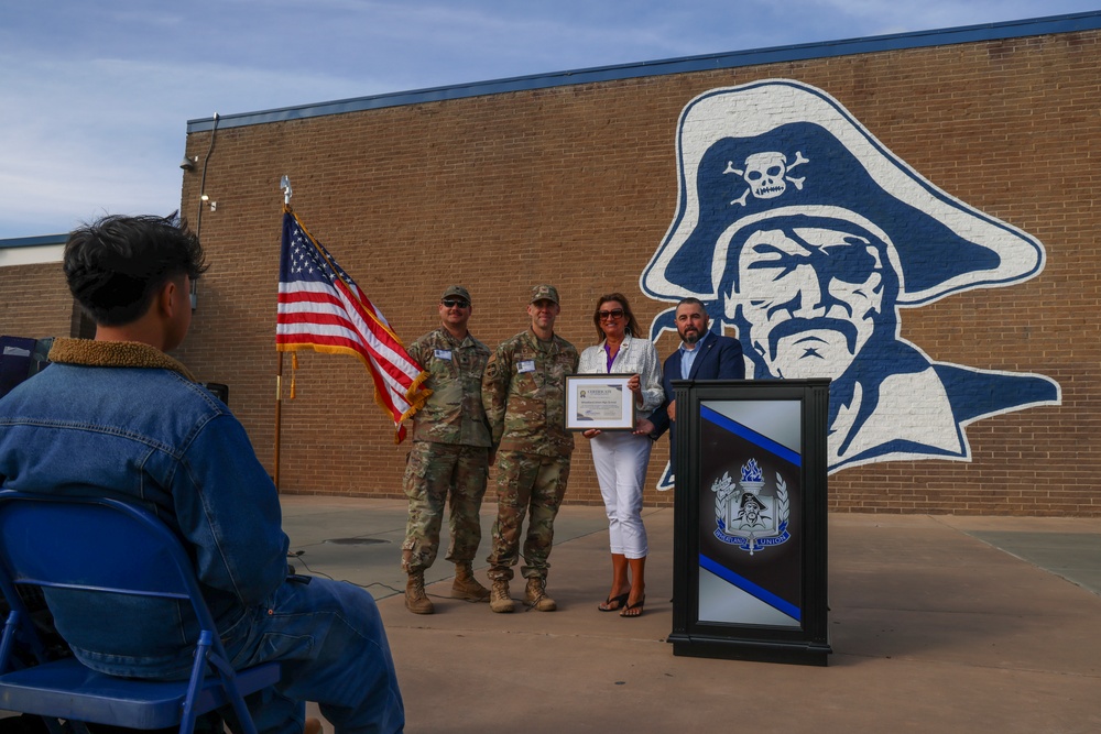 Wheatland Union High School presented with 2025 Purple Heart School certificate