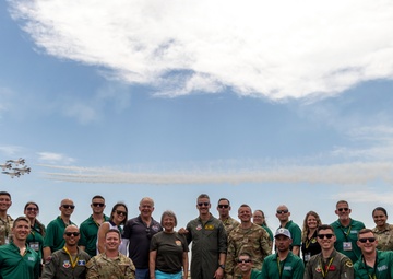 Leadership and community partners together at the Beale Air &amp; Space Expo, 2025