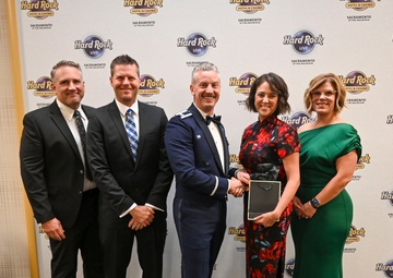 Beale leadership and local community partners at Air Force Ball