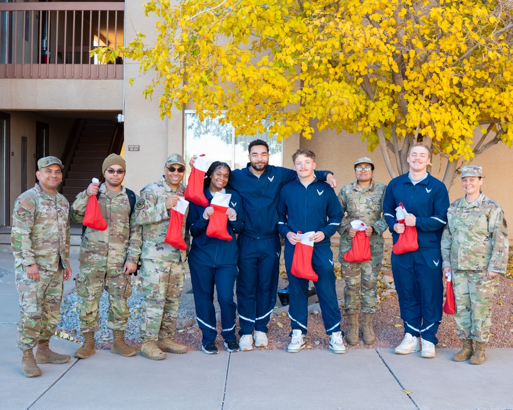 First sergeants deliver treats to dorm Airmen in the Holloman Airmen Cookie Drive