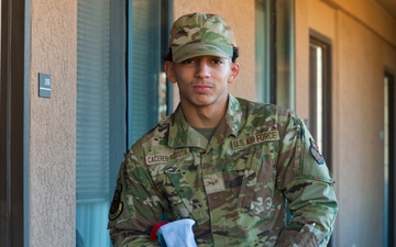 First sergeants deliver treats to dorm Airmen in the Holloman Airmen Cookie Drive