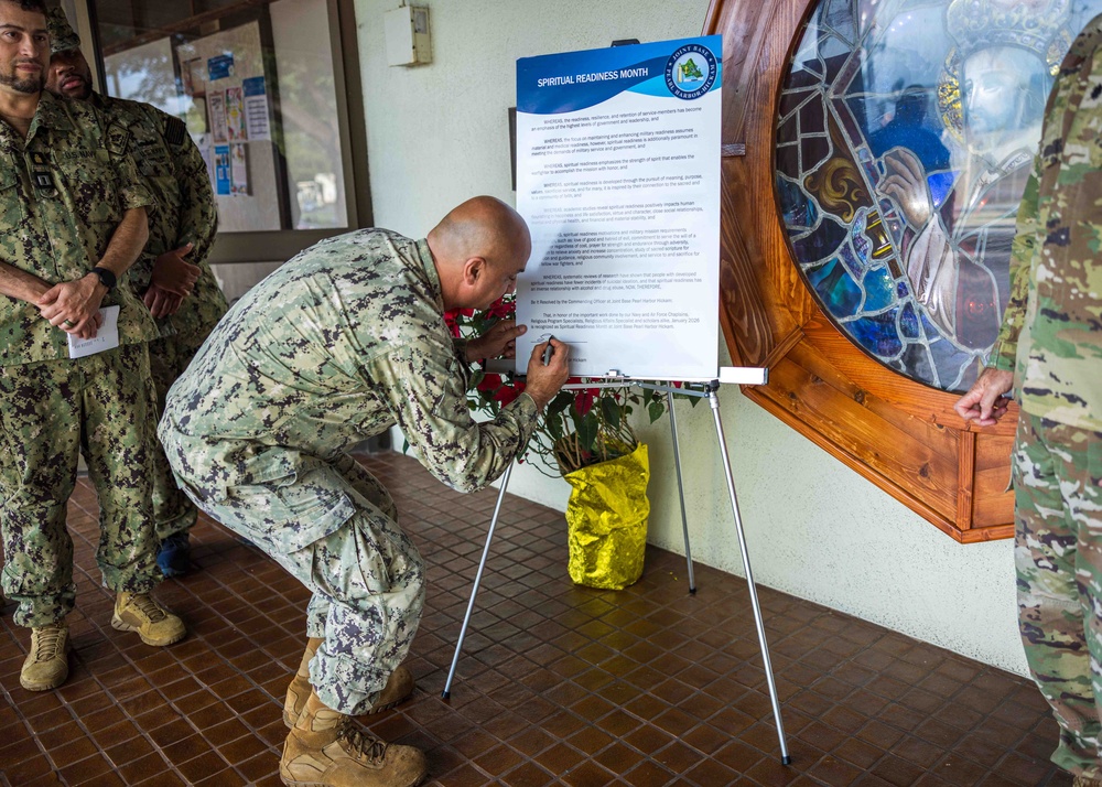 JBPHH Signs Spiritual Readiness Month Proclamation