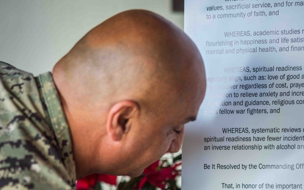 JBPHH Signs Spiritual Readiness Month Proclamation