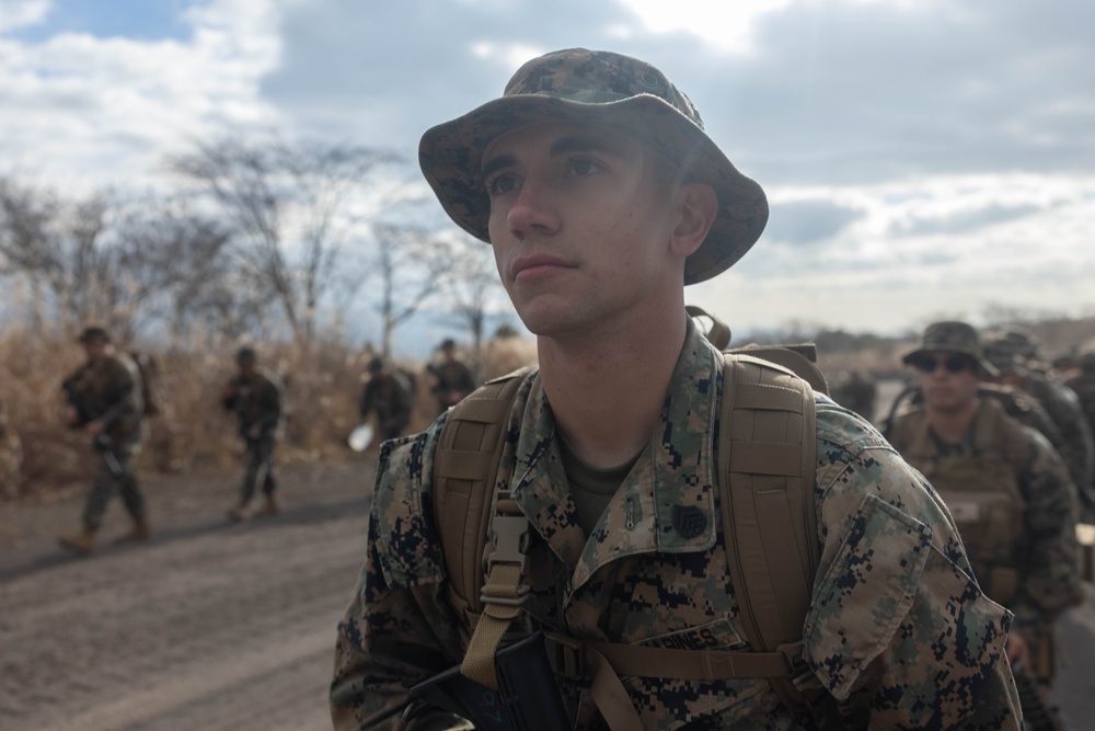 3rd Marine Logistics Group Hikes During Komodo 26.2 Field Exercise