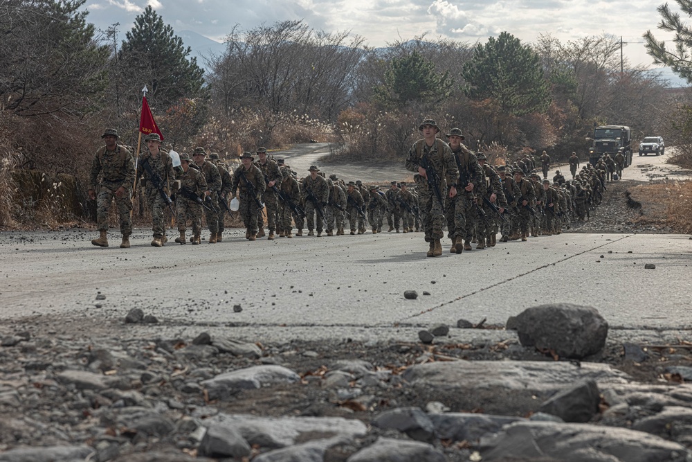 3rd Marine Logistics Group Hikes During Komodo 26.2 Field Exercise