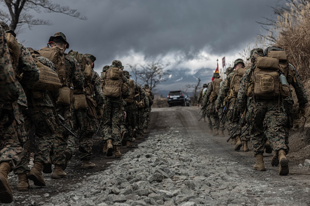 3rd Marine Logistics Group Hikes During Komodo 26.2 Field Exercise