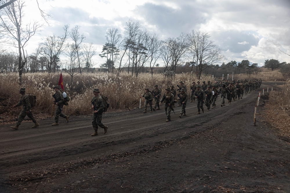 3rd Marine Logistics Group Hikes During Komodo 26.2 Field Exercise