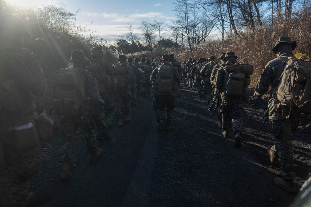 3rd Marine Logistics Group Hikes During Komodo 26.2 Field Exercise