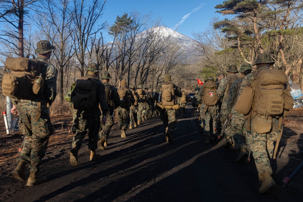 3rd Marine Logistics Group Hikes During Komodo 26.2 Field Exercise