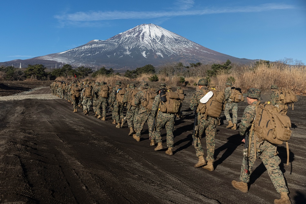 3rd Marine Logistics Group Hikes During Komodo 26.2 Field Exercise