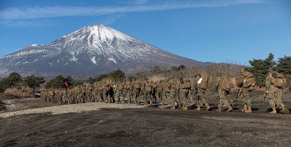 3rd Marine Logistics Group Hikes During Komodo 26.2 Field Exercise