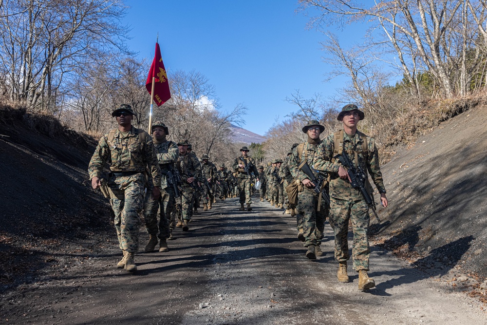 3rd Marine Logistics Group Hikes During Komodo 26.2 Field Exercise