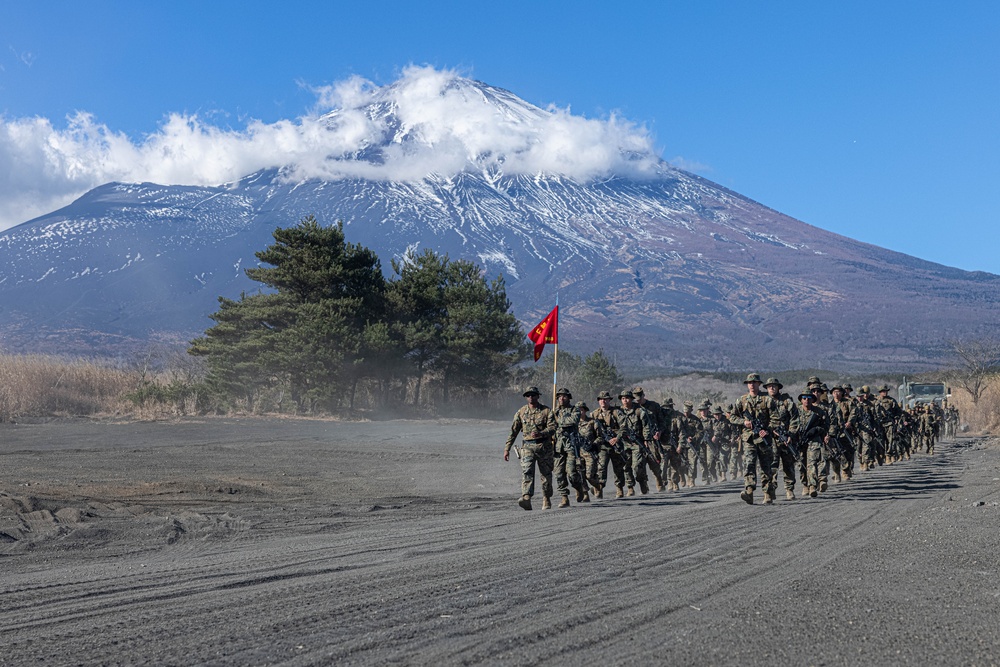 3rd Marine Logistics Group Hikes During Komodo 26.2 Field Exercise