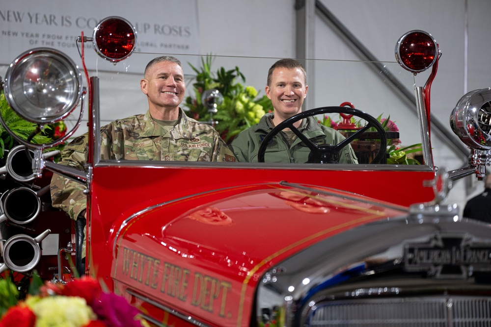 Whiteman AFB leadership tours the Tournament of Roses