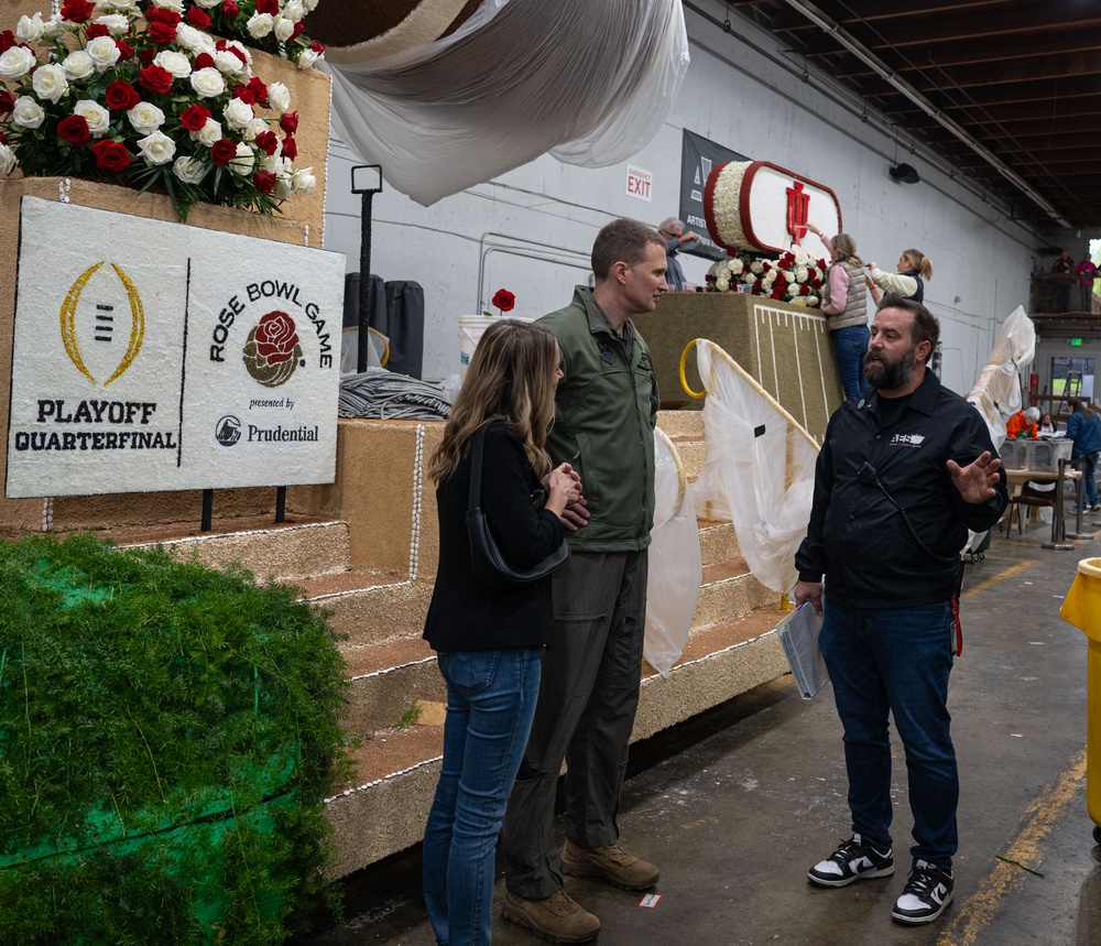 Whiteman AFB leadership tours the Tournament of Roses