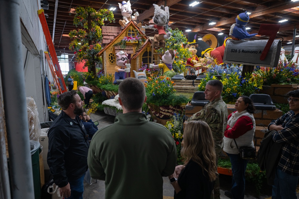 Whiteman AFB leadership tours the Tournament of Roses