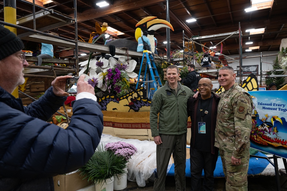 Whiteman AFB leadership tours the Tournament of Roses