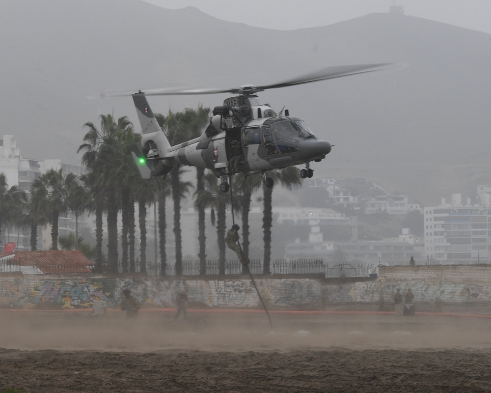 Special Ops Forces Repel from Helo During Exercise Solidarex 2024