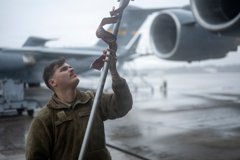Flying above the rain