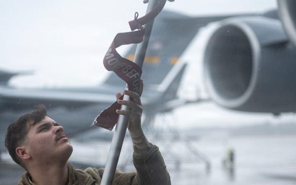 Flying above the rain