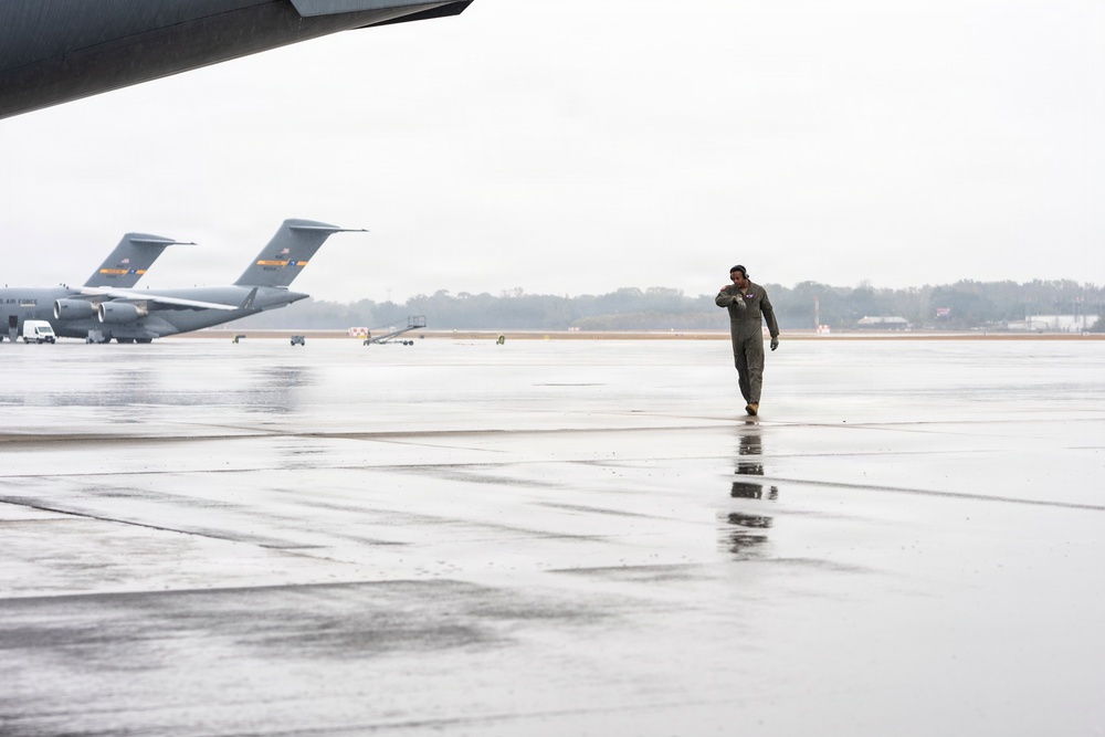 Flying above the rain