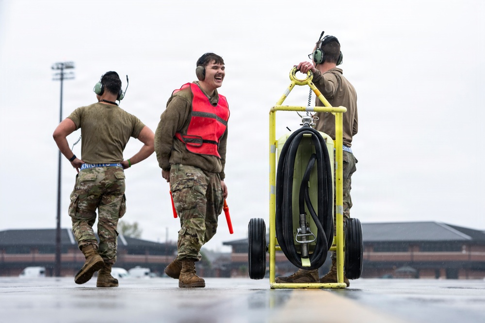Flying above the rain