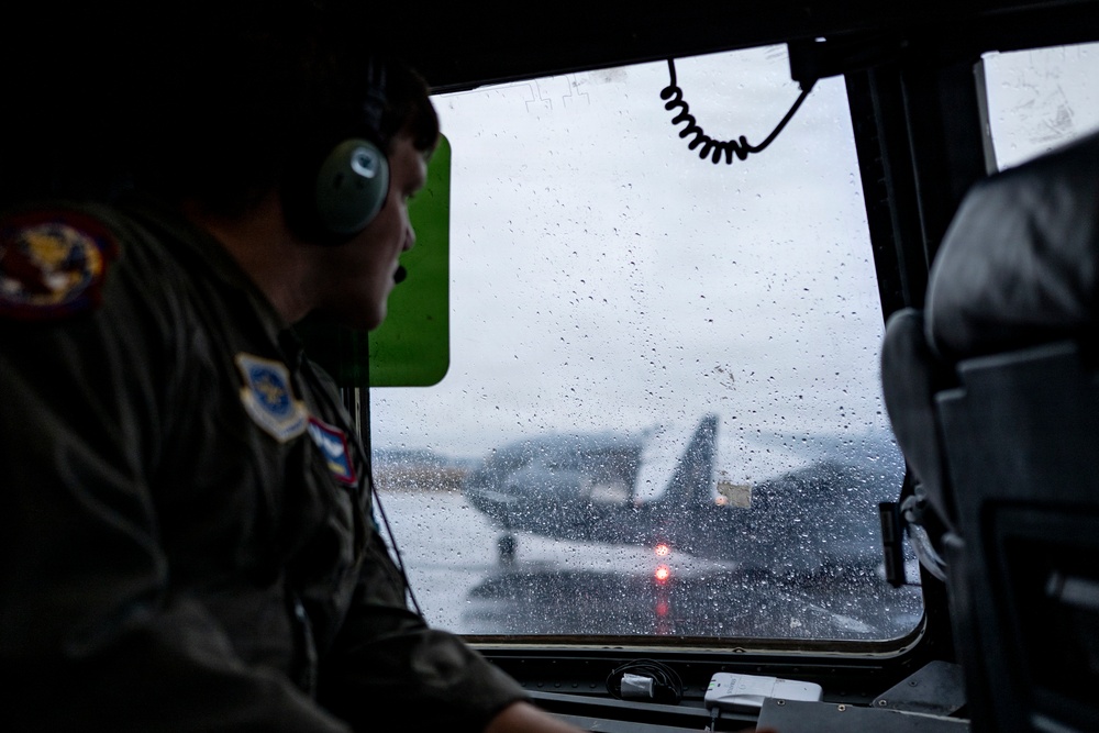 Flying above the rain