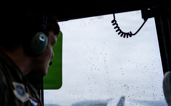 Flying above the rain