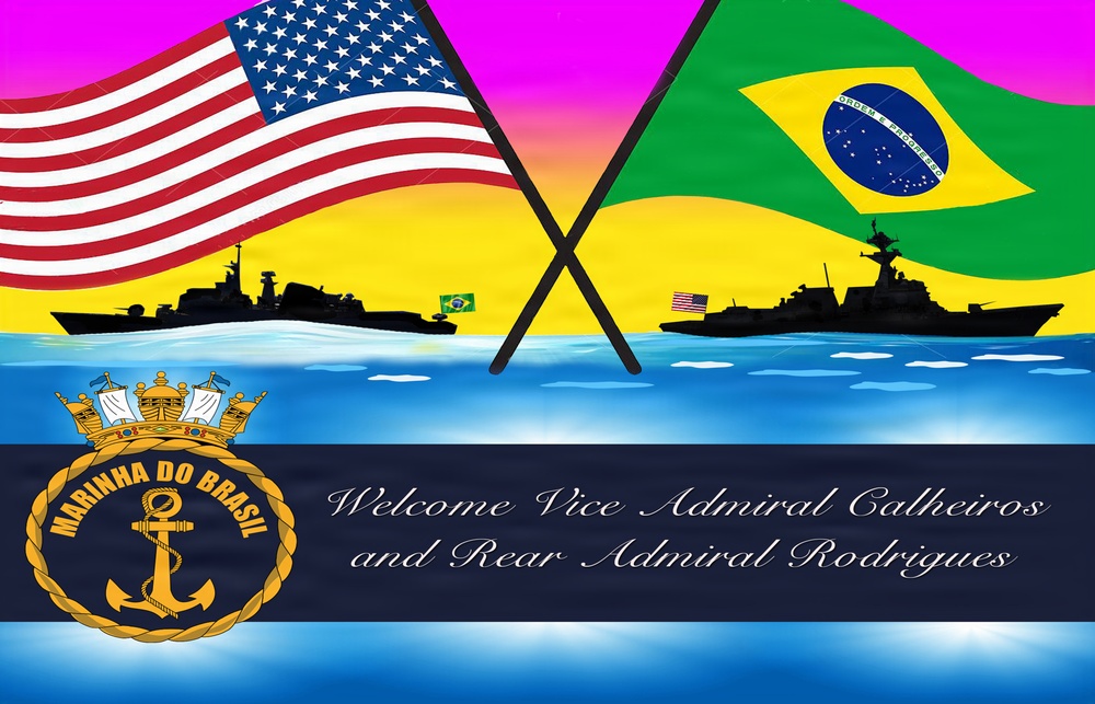 4th Fleet Welcomes Brazilian Navy Admirals to the Command