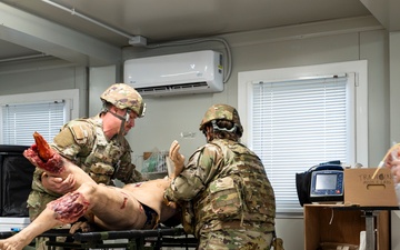 Medical teams execute trauma response during Exercise Pale Serpent at Chabelley Airfield