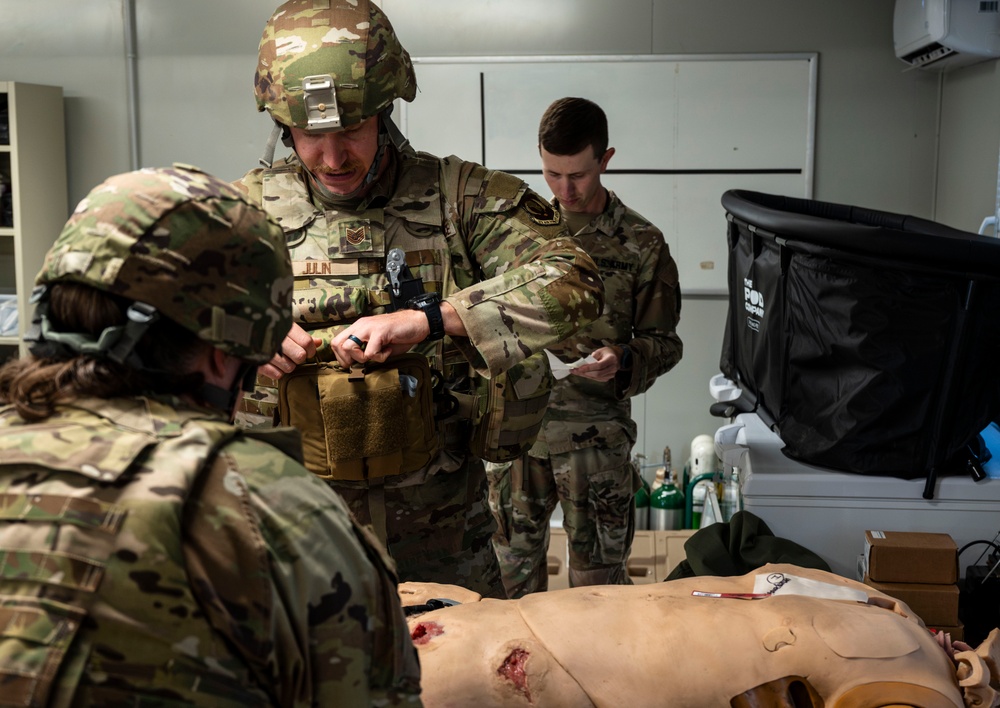 Medical teams execute trauma response during Exercise Pale Serpent at Chabelley Airfield