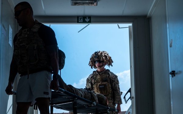 Medical teams execute trauma response during Exercise Pale Serpent at Chabelley Airfield
