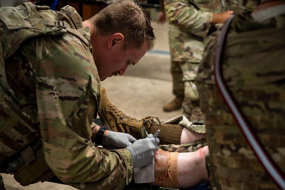 Medical teams execute trauma response during Exercise Pale Serpent at Chabelley Airfield