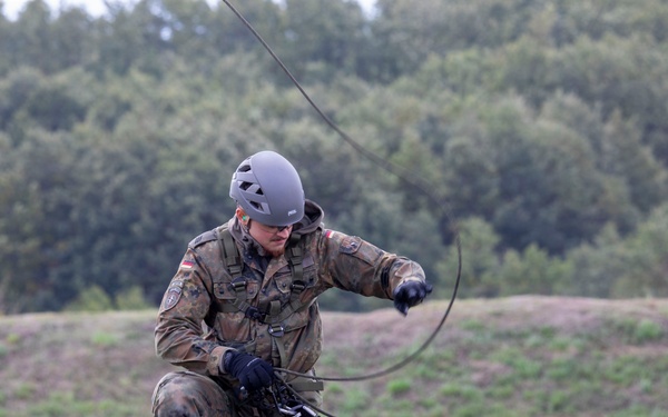 Building Bonds in the Sky: U.S. and German Soldiers Conduct Joint Rappelling Training