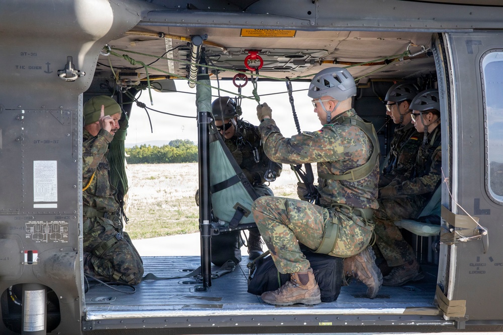 Building Bonds in the Sky: U.S. and German Soldiers Conduct Joint Rappelling Training