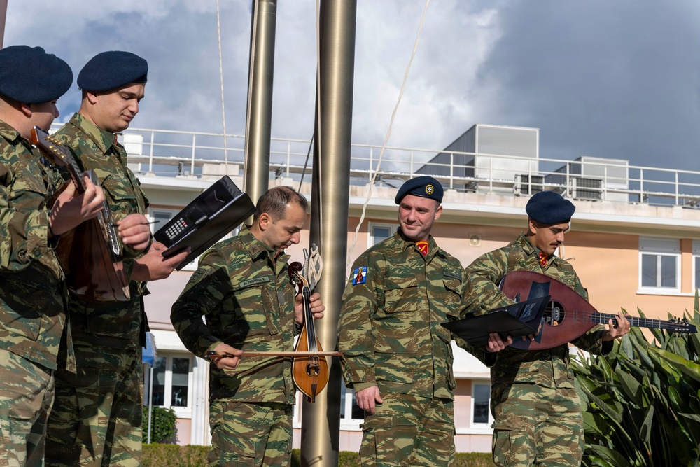 NATO Missile Firing Installation Cretan Band Performs Christmas Carols on NSA Souda Bay