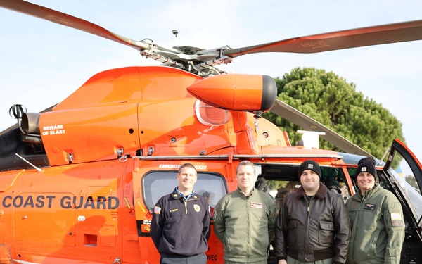 Coast Guard aircrew visits local school for holidays