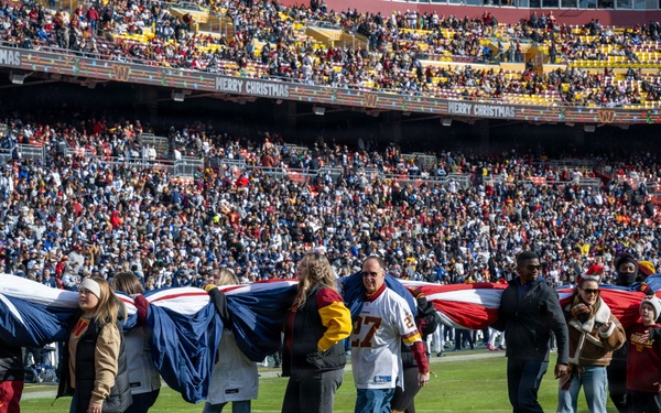 1st HS conducts flyover for Washington Commanders vs. Dallas Cowboys game