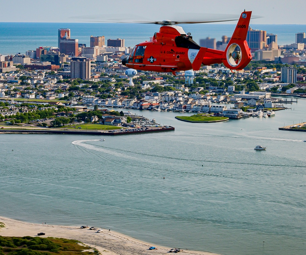 Coast Guard Air Station Atlantic City conducts patrol over New Jersey