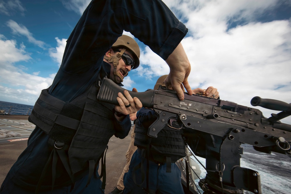 USS Winston S. Churchill (DDG 81) Crew Served Weapons Live-Fire